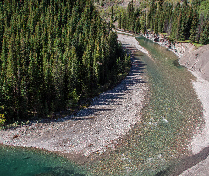 The Ram River from above by Carol Rusinek