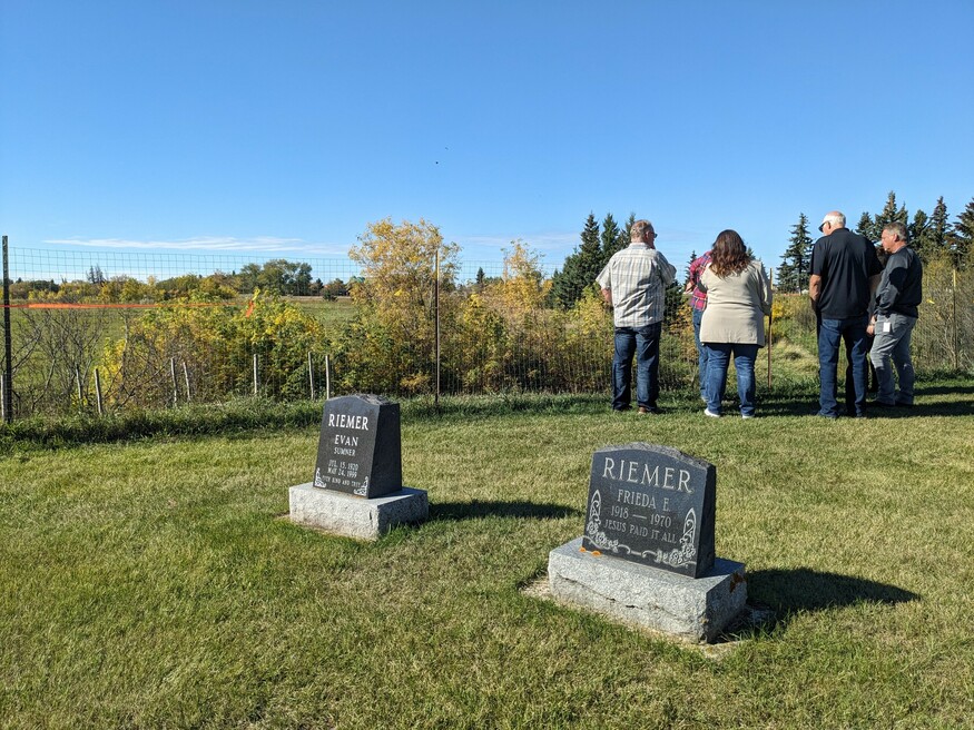 Admiring Riverside Cemetery's bank stabilization project