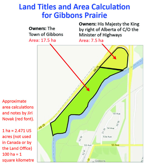 Approximate calculation of the region is 24 hectares. Courtesy of Google maps and Jiri Novak.